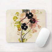Vintager Blumenentwurf Mousepad (Mit Mouse)