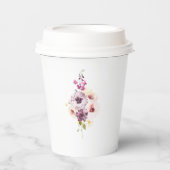 Vintager Blumenfaser Pappbecher (Vorderseite)