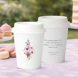 Vintager Blumenfaser Pappbecher