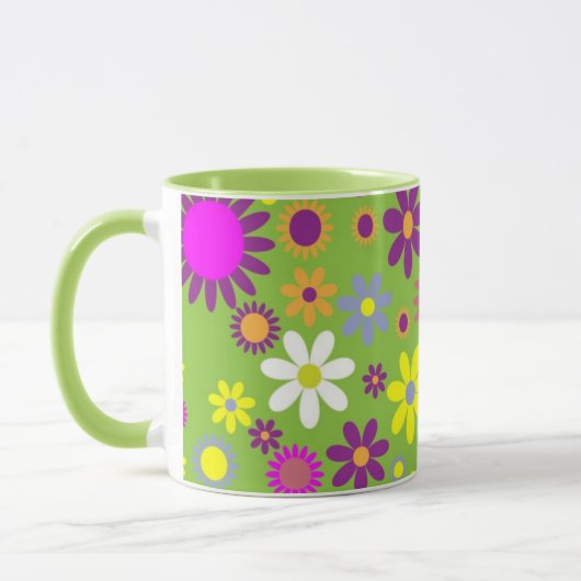 Vintager Blumenfrühling Frohes Muttertagsfest Tass Tasse (Links)