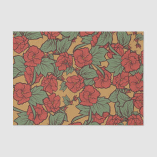 Vintager Blumenfrühling und Sommermuster Seidenpapier