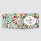 Vintager Blumengarten Botanische Hochzeit Gästebuch (Voll)