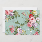 Vintager Blumengarten Botanisches Save the Date (Rückseite)