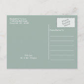 Vintager Blumengarten Botanisches Save the Date Ankündigungspostkarte (Rückseite)