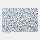 Vintager Blumengarten Bunny Butterfisch Ostern Geschirrtuch (Horizontal)
