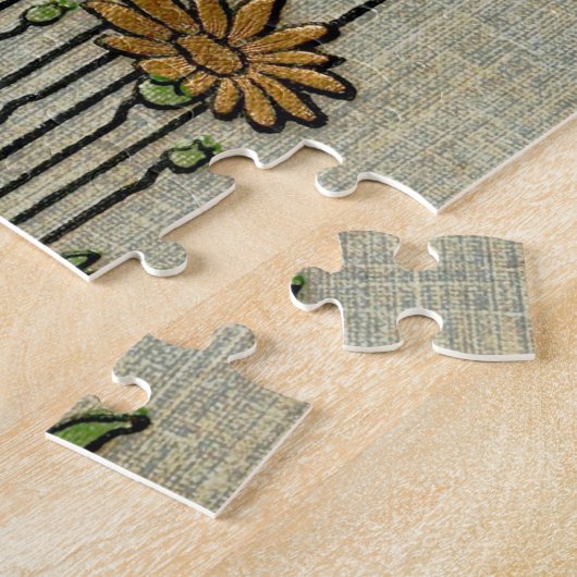 Vintager Blumengarten Daisy Blume Muster Puzzle (Seite)