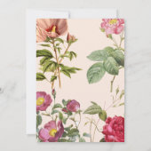 Vintager Blumengarten Einladung zur Hochzeit (Rückseite)