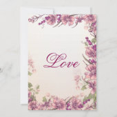 Vintager Blumengarten Einladungen für Hochzeiten (Rückseite)