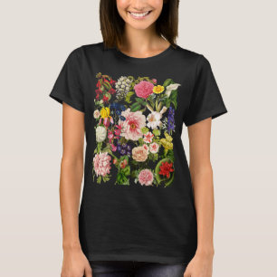 Vintager Blumengarten Elegantes Botanisches Museum T-Shirt