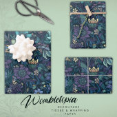 Vintager Blumengarten Geschenkpapier Set