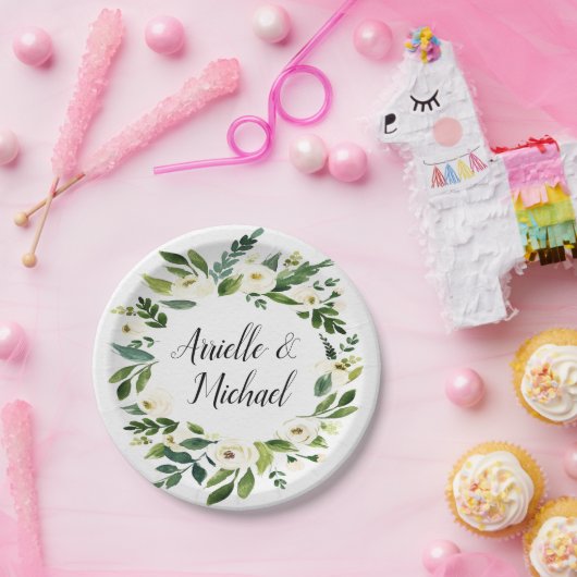 Vintager Blumengarten Hochzeitsfeiern Teller (Party)