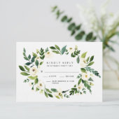 Vintager Blumengarten Hochzeitsrabatte RSVP Karte (Stehend Vorderseite)