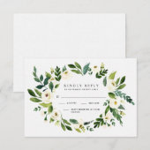 Vintager Blumengarten Hochzeitsrabatte RSVP Karte (Vorne/Hinten)