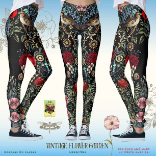 Vintager Blumengarten Leggings
