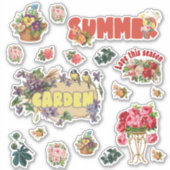 Vintager Blumengarten Lover Aufkleber (Vorderseite)