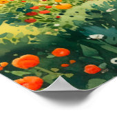 Vintager Blumengarten Poster (Ecke)