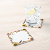 Vintager Blumengarten Rechteckiger Pappuntersetzer (Vor Ort)