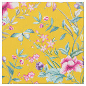 Vintager Blumengarten Regenbogen Schmetterling Gel Stoff (Nahaufnahme)