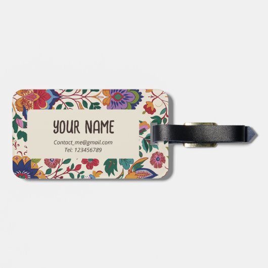 Vintager Blumengarten Romantischer Stil Gepäckanhänger (Rückseite horizontal)