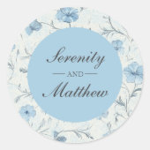 Vintager Blumengarten Runder Aufkleber (Vorderseite)