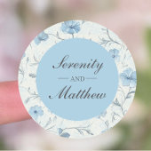 Vintager Blumengarten Runder Aufkleber