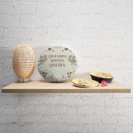 Vintager Blumengarten Rundes Kissen