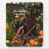 Vintager Blumengarten Wasserfarben Blütenmassage Mousepad (Vorne)