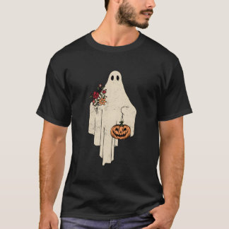Vintager Blumengast Niedlich Halloween Kostüm Funn T-Shirt