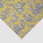 Vintager, blumengelber Senfkraut Seidenpapier (Ausschnitt)