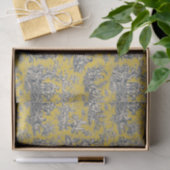 Vintager, blumengelber Senfkraut Seidenpapier (Geschenk)