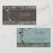 Vintager Blumengeschäfts-Karten-Haar-Salon Visitenkarte (Vorne/Hinten)