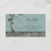 Vintager Blumengeschäfts-Karten-Haar-Salon Visitenkarte (Rückseite)