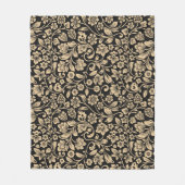 Vintager, blumengeschmückter, grau gezimmerter Hin Fleecedecke (Vorderseite)