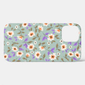 Vintager blumengeschmückter Hintergrund. Blumenmus Case-Mate iPhone Hülle (Rückseite (Horizontal))
