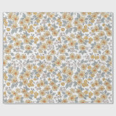 Vintager blumengeschmückter Hintergrund. Blumenmus Geschenkpapier (Flach)