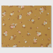 Vintager blumengeschmückter Hintergrund. Blumenmus Geschenkpapier (Flach)