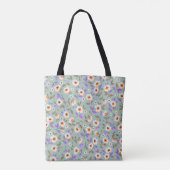 Vintager blumengeschmückter Hintergrund. Blumenmus Tasche (Rückseite)