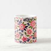 Vintager blumengeschmückter Hintergrund, göttlich  Kaffeetasse (Mittel)