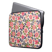 Vintager blumengeschmückter Hintergrund, göttlich  Laptopschutzhülle (Vorderseite Links)