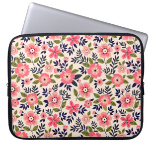 Vintager blumengeschmückter Hintergrund, göttlich Laptopschutzhülle