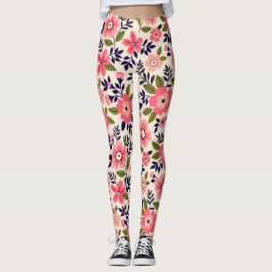 Vintager blumengeschmückter Hintergrund, göttlich Leggings
