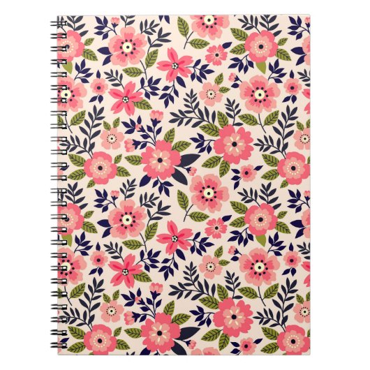 Vintager blumengeschmückter Hintergrund, göttlich  Notizblock (Vorderseite)