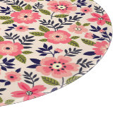 Vintager blumengeschmückter Hintergrund, göttlich Schneidebrett (Ecke)