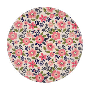 Vintager blumengeschmückter Hintergrund, göttlich Schneidebrett