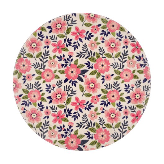Vintager blumengeschmückter Hintergrund, göttlich Schneidebrett (Vorderseite)