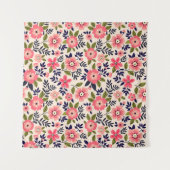 Vintager blumengeschmückter Hintergrund, göttlich Wandteppich (Vorderseite (Horizontal))