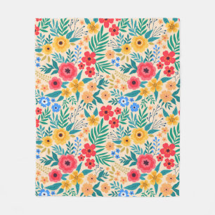 Vintager blumengeschmückter Hintergrund. Nahtlose Fleecedecke