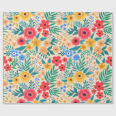 Vintager blumengeschmückter Hintergrund. Nahtloses Geschenkpapier (Flach)