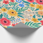 Vintager blumengeschmückter Hintergrund. Nahtloses Geschenkpapier (Ecke)