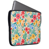 Vintager blumengeschmückter Hintergrund. Nahtloses Laptopschutzhülle (Vorne Rechts)
